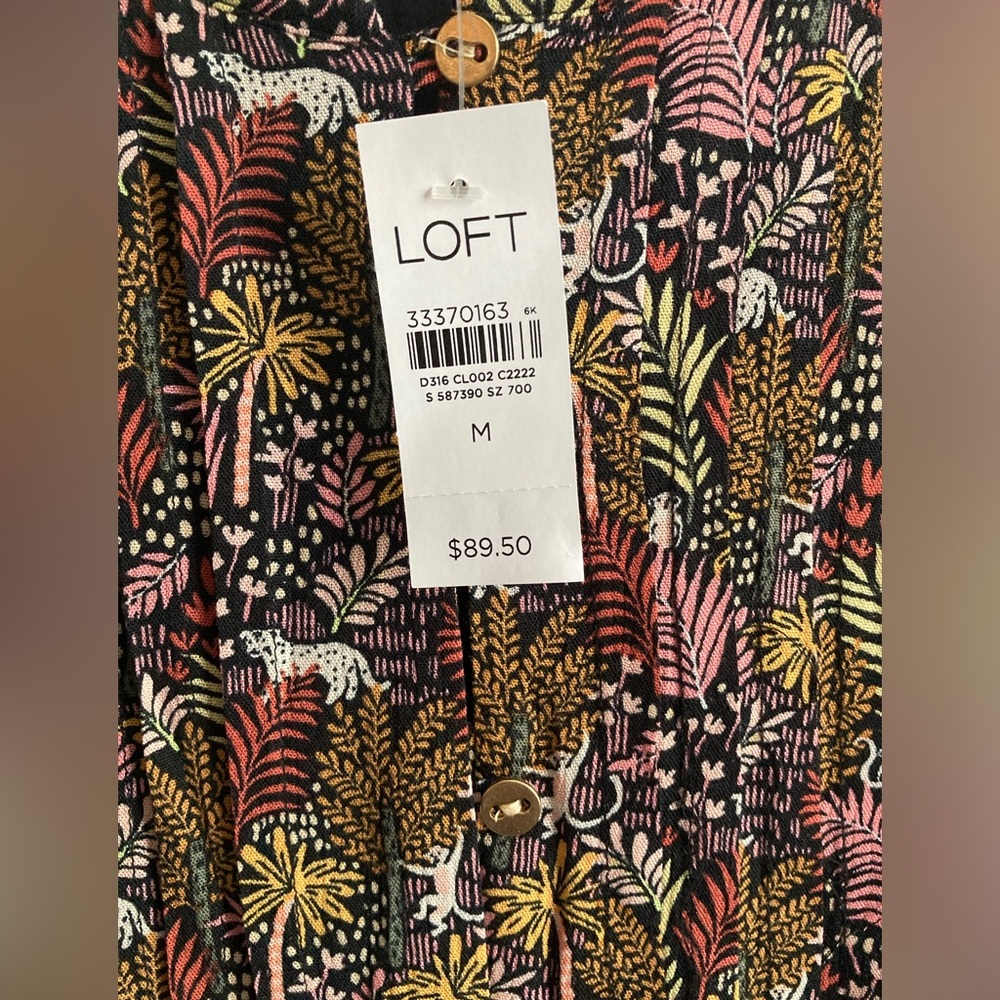 LOFT Colorful Drawstring Mini Dress - Picture 5 of 10